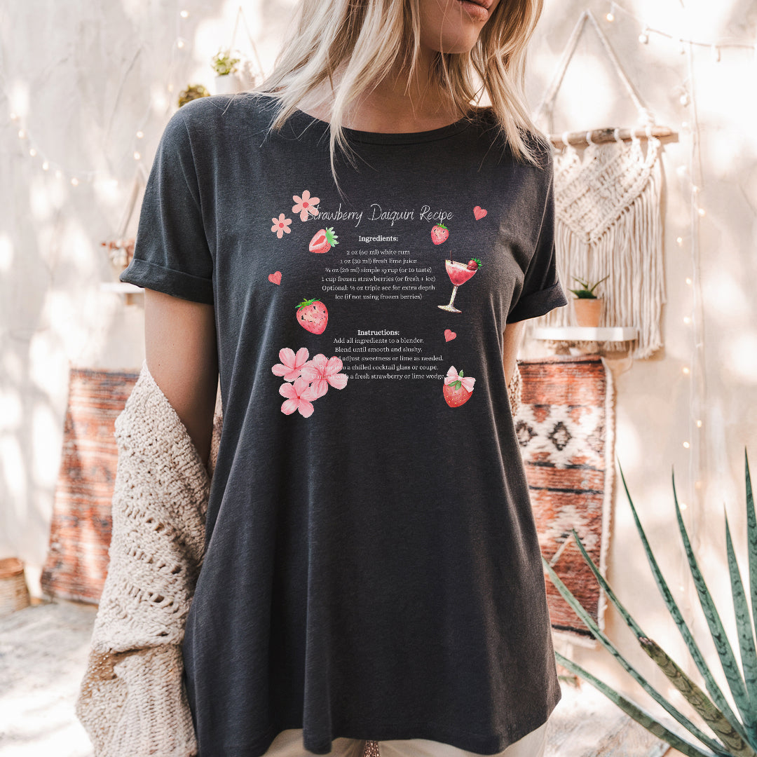 a woman wearing a black t - shirt with a poem written on it